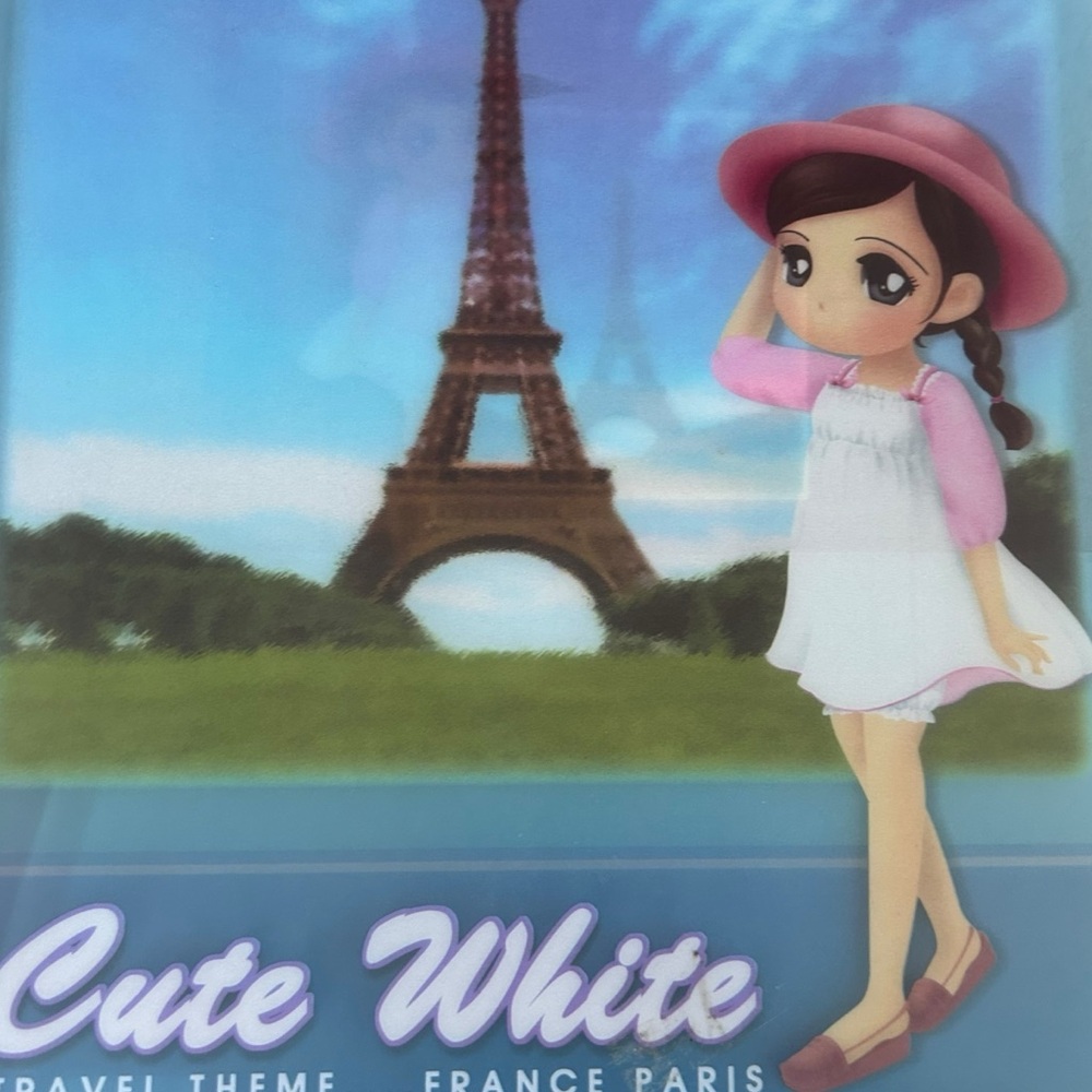 VTG Y2K Orange Story Lovely White Paris Themed Folder Korean Stationary Kawaii - Picture 8 of 8